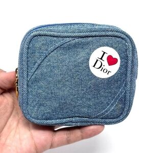 Dior Blue Denim Pouch